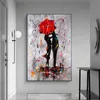 Graffiti Posters And Prints Love Kiss Pictures Canvas Paintings Modern Wall Art For Living Room Decoration No Frame