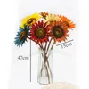 Decoratieve bloemen kransen grote zonnebloem kunstmatige zijden dekoration kerstversiering bruiloft pografische rekwisieten herfst decor bruids bou