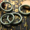 Bangle Hand-Carved Lucky Amulet Gifts For Women Her Män Natural Green Jade Armband Charm Jewelery Fashion Accessories2441