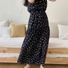 Plaża Styl O Neck Długa Dress Dot Bez Rękawów Dla Kobiet Letnia Odzież Vintage Plus Size Es Robe Femme 13843 210508