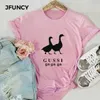 Jfuncy plus size grappige ganzen print t-shirt vrouwen oversize zomer t-shirts vrouwelijke katoenen korte mouw Tee top vrouw casual t-shirt y0629