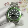 Vintage Edition Men's Watches Antique BP Factory Mens Automatic Watch Men Black Green Alloy Bezel Steel Date 50th Anniversary2739