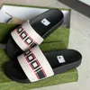 Mens Kvinnor Slides tofflor Flip Flops Printed Flower Tiger Wolf Sandals Designer Scuffs Striped Slipper Sommargummi Strandskor med Box No311