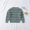 Herbst Baby Jungen Teddybär Pullover Strickjacken Kinder Baumwolle Kleidung Kleinkind Jungen Langarm V-ausschnitt Jumper Strickwaren Mantel Tops Y1024