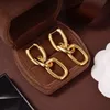 Официальные репродукции Bale Lose High Caffice Studs Designer Женщины Серьги Fashion Brass Luxury Big Sergring 2021 Новый годовщина подарок