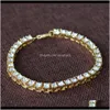 Tennis Europe and America Mens 6mm A Crystal Diamond Hiphop Bransoletę promocja Y3W4N AWPRC