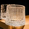 Roterande glas kopp rånar kristall dekompression vin japanska hammered öl whisky kaffe transparent hem drinkware gåvor glasögon wll1012