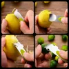 Citrus Zester 3-i-1 Rostfritt stål Citron Grater Frukt Peeler Tools Multifunktion Kök Tillbehör Bar Gadget X