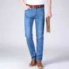 2021 Primavera verão homens jeans estiramento fina jeans luz azul cores masculinas em linha reta calças jean casuais calças jeans de calças g0104