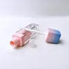 200pcs/lot Square Empty Lip Gloss Tube Bottle Gradient Pink Blue Plastic Elegant Lipstick Liquid Cosmetic Containers 5ml Sample Bottles SN1223