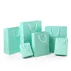 Tiffany Blue Paper Bag Kraft Opakowanie Prezenty Festiwal Zakupy Zakupy Przyjęcie urodzinowe dekoracja 303K4270109