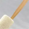 Spugna da bagno naturale con manico in legno Loofah Back Scrubber Brush Bath Long Reach Shower Brush 5038 Q2