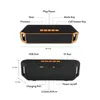 SC208 Mini Portátil Bluetooth Speaker Sem Fio Amplificador Stereo Altofalantes Music Player Big Power Subwoofer Suporte TF USB FM Radio Radio Package