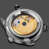 腕時計ボーマンラグジュアリーメンズウォッチメンズ自動監視機械式リストウォッチサファイアレザーストラップ時計ビジネス