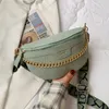 Luxury Chain Fanny Packs Women Leather Waist Bag Brand Shoulder Crossbody Chest Bags Fashion Waist Belt Bags Girl Phone Pack New