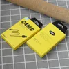 13 * 8 * 1.8CM Blanc Noir Jaune Boîte De Papier pour Iphone Samsung Téléphone Intelligent USB Câble Chargeur Ligne Cordon Affichage Au Détail Boîtes D'emballage