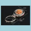 Keychains Fashion Aessories Basketball Football Golf Key Chain Mens Mini Simation Rotating Ball Ring Sports Enthusiasts The Gift Drop Delive