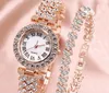 MULILAI Marque 32MM Style Luxueux Femmes Montres Diamant Cadran Blanc Élégant Quartz Dames Montre Bracelet En Or Rose Montres315C