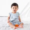 Pureborn born Baby Romper Cotton Sailor Clothes Summer Holiday for Girls Boys Jumpsuit 210816