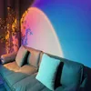 Zonsondergang projector lamp regenboog sfeer led nacht licht voor thuis slaapkamer coffe shop achtergrond wanddecoratie USB tafellampen