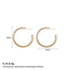 LILIE&WHITE Gold Tone Twisted Hoop Earrings For Women Wedding Party Vintage Metal Christmas Gift HK & Huggie