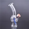 Mini pipe à fumer Bong de brûleur à mazout à main portable avec pot d'huile détachable Tuyaux en verre faciles à nettoyer