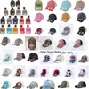 Queue de cheval Casquette de baseball Fournitures de fête 65 Styles Lavé Distressed Messy Buns Ponycaps Léopard Tournesol Criss Cross Trucker Mesh Chapeaux CYZ