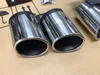 1 Set Four Outlets Stainless Steel Car Muffler Pipes For A-udi A3 A4 Update S3 S4 Single Silver Exhaust Tips
