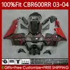 Corpo OEM per HONDA CBR 600RR 600F5 600CC 03-04 Carrozzeria 71No.16 CBR 600 RR F5 CC CBR600RR 03 04 CBR600F5 CBR-600 CBR600 RR 2003 2004 Stampo ad iniezione Carene rosse fiamme