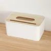 Tissue Boxes & Napkins Simple Stylish Box Wooden Cover Toilet Paper Wood Napkin Holder Case Home Car Living RoomTissue Dispenser