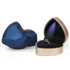 Lyxig hjärtformad LED Light Wedding Ring Box With Display Storage Smycken Dekoration Box Ring Pendant Bag Födelsedaggåva Y1214