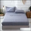 Sheets & Sets Bedding Supplies Home Textiles Garden Winte Plush Activated Dyed Printed Bed Fitted Sheet 100% Cotton Comfy Striped Beding Que