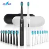 SEAGO Electric Toothbrush Rechargeable Buy One Get Free Sonic 4 Mode Travel with 3 Brush Head Gift 220224