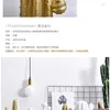 Nordic style Golden or White Cactus Ornament Home Decor Resin Nice Catcus Figure Handmade Simulation Plant for & Shop 210804