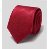 Luxury Red Striped Tie For Men Brand Designer 7 CM Wedding Business Dress Suit Silk Polyester Male Necktie With Gift Box