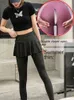 Pure Cotton Pleated Skirt Fake Two-piece Leggings Invisible Zipper Open Pants Female Outdoor Sex Free Hit The Field Wear sexy 211215