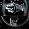 アンチスリップブラックレザーカーボンカーステアリングホイールカバーHyundai Veloster 2012 2013 2014 2015 2016 2017 J220808