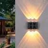 Lâmpada de parede para cima e para baixo Luminous Interior Simples Creative Creative Corredor Escadas LED À Prova D 'Água Outdoor Duplo Cabeça Preto