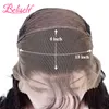 Beliself Highlight Lace Front Human Hair Wigs Brazilian Ombre Remy Preucked 13x4 Straight Lace Frontal Wigs 4/27 HDシームレス