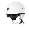 Motosiklet Kask Deri Vintage Casco Moto Açık Yüz Retro Yarım Kıyıcı Biker Pilot Dot Hintler9391658