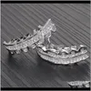 Grillz Body Jewelry Jewelryhip Hop Grillz Luxury Grade Quality Bling Zircon Paved Teeth Braces Exquisite Men Women Platinum Plated Dental Gr