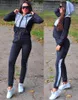 Kvinnor Två Piece Outfits Casual Tracksuits Sweatsuits Sporty 2 Set Hoodies and Sweatpants Fall Winter Clothes