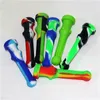 Silicone Nectar Smoking Pipe with 14mm Titanium Tips & Quartz tip Dab Oil Rigs Concentrate Straw Pipes Smoke Accessories