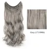 22 26 inches Wave Loop Micro Ring Hair Extensions Synthetic High Fish Line Weaving Weft 17 Colors FL016