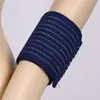 Armbåge knäskydd 2 datorer pad stag elastisk muskelstöd kompression ärm Sport smärtlindring blå