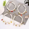 Cat Collars & Leads Rhinestone Necklace Imitation Pearl Neck Chain With Bells Collar Dog Pet Accessories Pendants