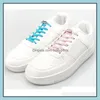 Pièces de chaussures Accessoires Chaussures 12 Couleurs Lacet Élastique Boucle Capse En Métal Protables Lacets Paresseux Enfants Adt Attachant En Gros Drop Deliv