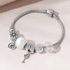 2 pieces/set European and American Fashion Personality Pandora Pearl Bracelet Female Small Jewelry Gift for Girl Friend