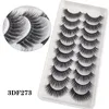 10 Pairs 3D Faux Vizon Kirpikler Doğal Kalın Uzun Yanlış Kirpik Dramatik Sahte Lashes Makyaj Uzatma Kirpikler 10style