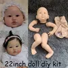 REBORNキット22インチのライフレイヤーの赤ちゃん人形キット本物のソフトタッチビニールの不完全な未完成人形部品DIYブランク人形キットキッズグッズ